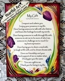 My Gift original prose poster (5x7) - Heartful Art by Raphaella Vaisseau